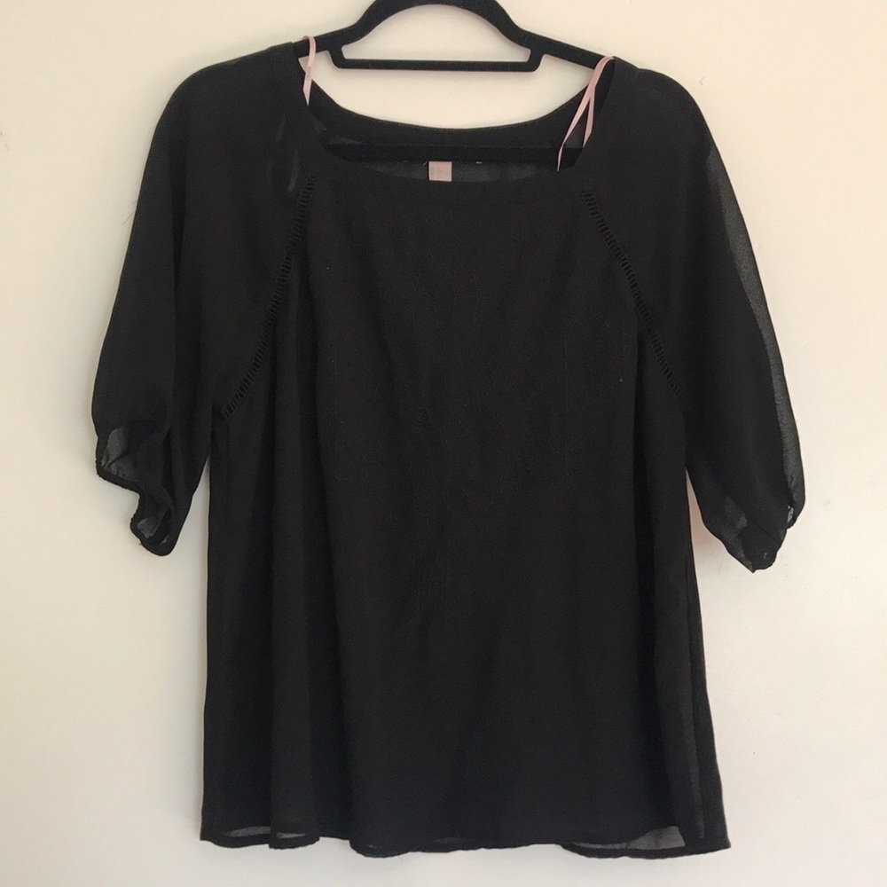 Sheer Black Blouse